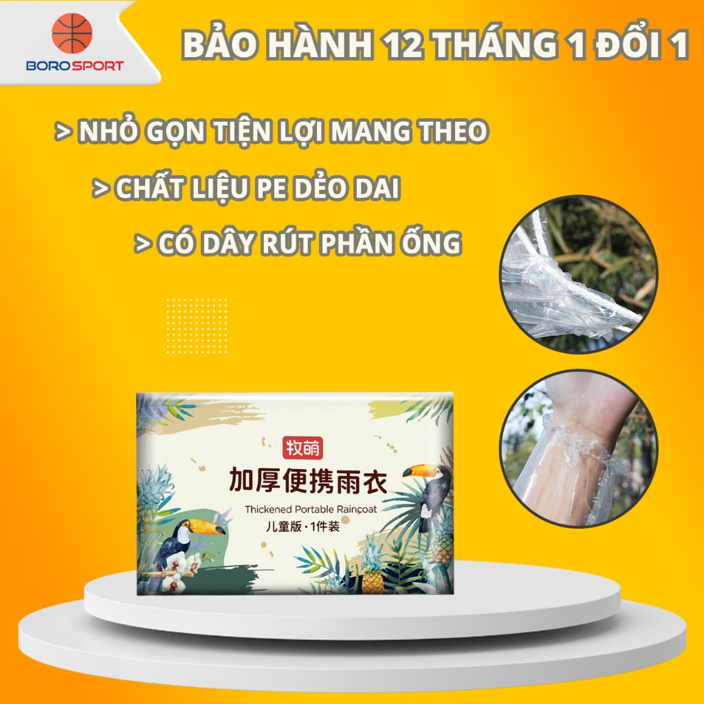 Ảnh Áo Mưa Giá Ưa Đãi Áo Mưa Du Lịch Bỏ Túi Nhỏ Gọn Chất Liệu PE Dai Có Thể Tái Sử Dụng Nhiều Lần Cleacco AMTL Boro Sport 1