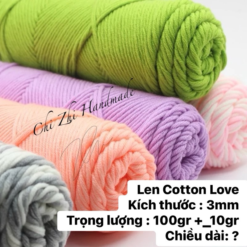 [THANH LÝ] Len Cotton Love - Len Ống Valentine Sợi 3mm Mềm Mại Chuyên ...