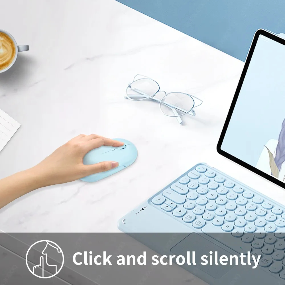 Chuột Bluetooth  A2 chức năng kép 2.4GHz + Bluetooth Không Dây Im Lặng Cho Laptop, BH 24 Tháng