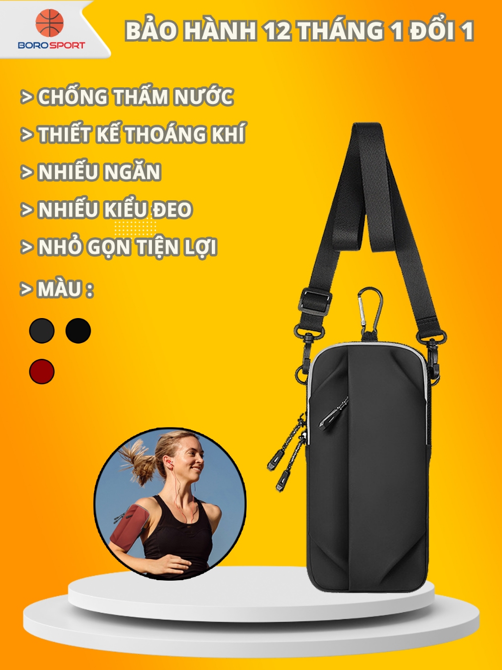 Ảnh Túi Thể Thao Bảo Hành 12 Tháng Túi Chạy Bộ Đa Năng Chống Thấm Sức Chứa Lớn Và Thoáng Khí Cleacco TTT Boro Sport 1