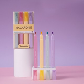 Bút Highlight Ghi Nhớ Macarons CLASSMATE 4 Màu Pastel Tươi Sáng Dùng Để Đánh Dấu, Trang Trí HL0005S- Hộp 4 Bút
