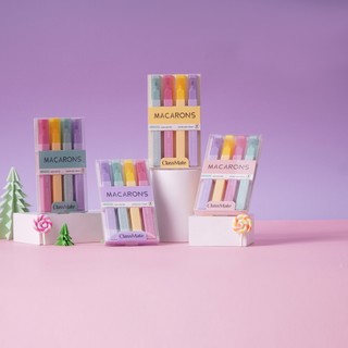 Bút Highlight Ghi Nhớ Macarons CLASSMATE 4 Màu Pastel Tươi Sáng Dùng Để Đánh Dấu, Trang Trí HL0005S- Hộp 4 Bút