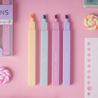 Bút Highlight Ghi Nhớ Macarons CLASSMATE 4 Màu Pastel Tươi Sáng Dùng Để Đánh Dấu, Trang Trí HL0005S- Hộp 4 Bút