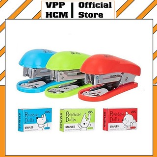 Bấm kim mini số 10 Deli 0253 - Dập ghim số 10 mini Deli 0253 (kèm hộp ghim)