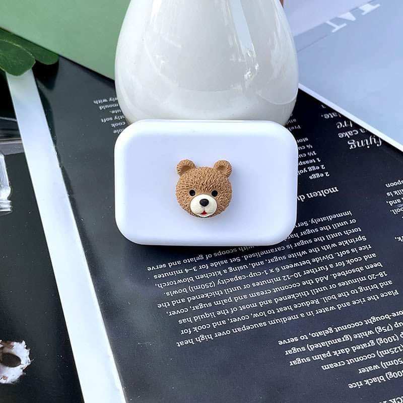 khay đựng lens mini hình thú cute nên trắng Muneyes