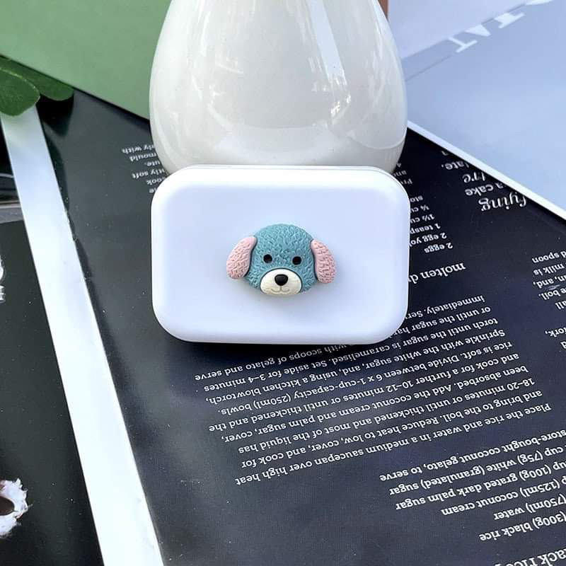 khay đựng lens mini hình thú cute nên trắng Muneyes