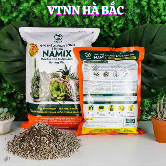 Giá Thể Xương Rồng và Sen Đá Namix - Tơi xốp, Thoáng khí, Giúp rễ phát triển mạnh và cây khỏe mạnh (5dm3)
