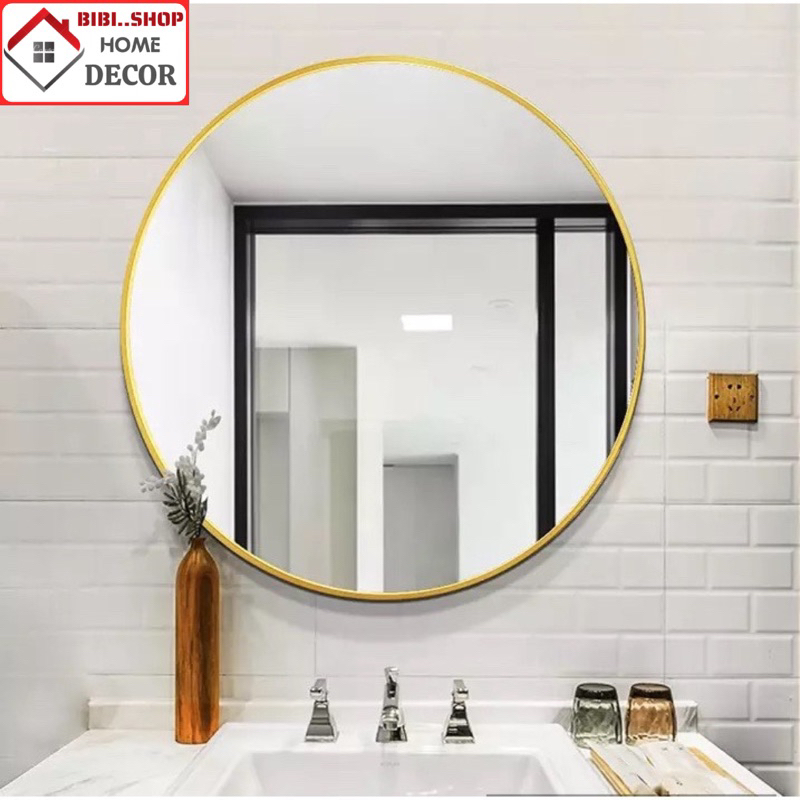 Gương Nhà Tắm Treo Tường Khung Hợp Kim Nhôm Chống Gỉ – Gương Soi Toàn Diện Sang Trọng