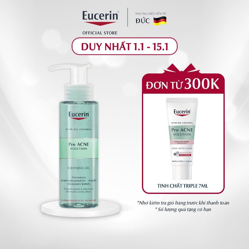 Gel rửa mặt giảm mụn Eucerin Pro Acne Cleansing Gel 200ml | Shopee Việt Nam