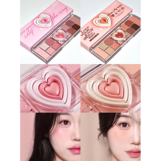 Phấn Mắt Peripera All Take Mood Like Palette Trái Tim Mới Đa Năng Kèm Má Hồng Bắt Sáng 3in1 - Bebeau