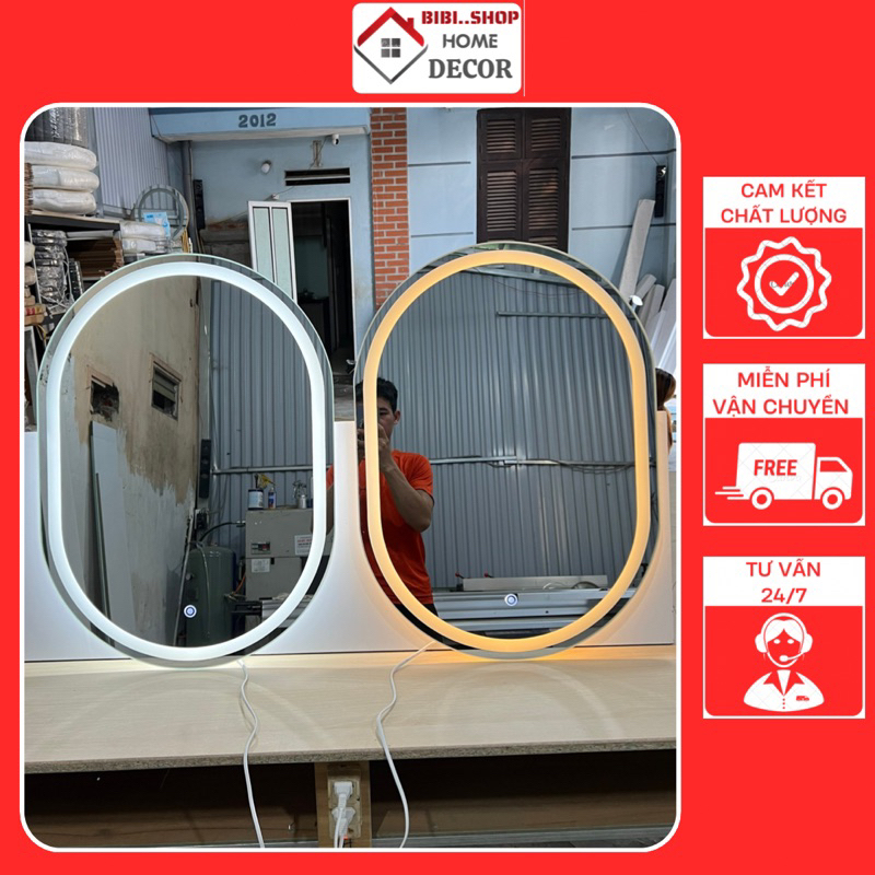 Gương Nhà Tắm Đèn LED Cảm Ứng Cao Cấp – Gương Soi Thông Minh