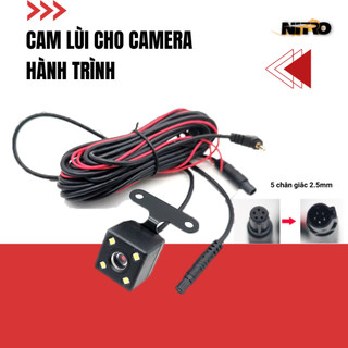 (đặt mua nhắn shop tư vấn) Camera Lùi Cho Camera Hành Trình 5 Chân 4LED Với Dây Cáp 6M Góc Rộng 140 Độ
