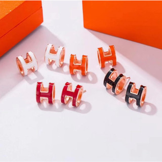 Khuyên tai LAMY Orange H-shaped Earrings Rose Gold 3054