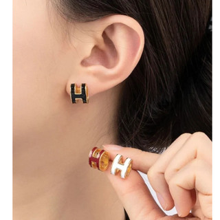 Khuyên tai LAMY Orange H-shaped Earrings Rose Gold 3054