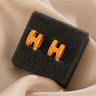 Khuyên tai LAMY Orange H-shaped Earrings Rose Gold 3054