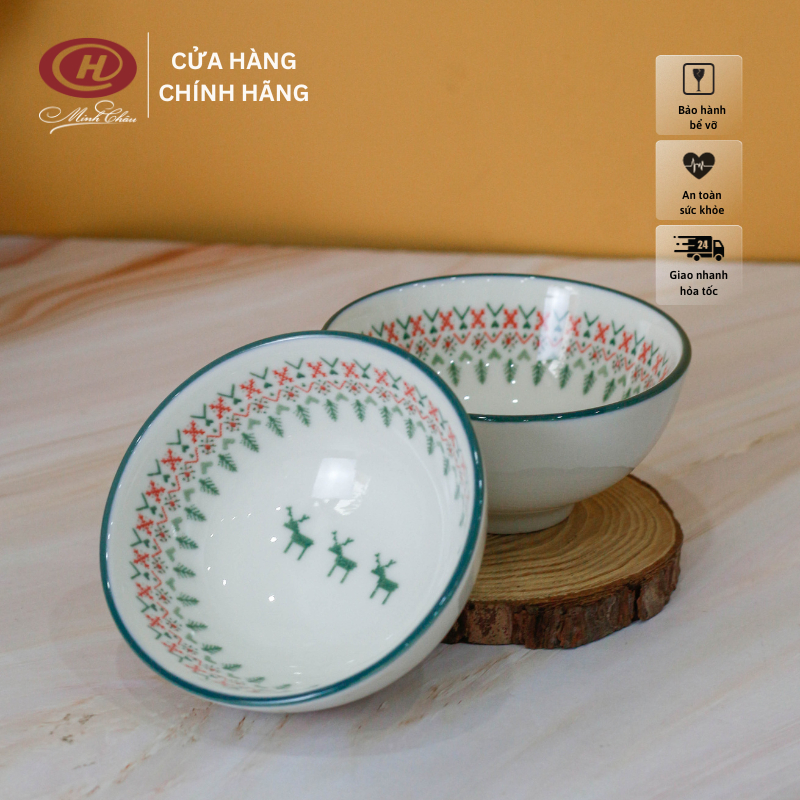 Bát Chấm Phong Cách Giáng Sinh - Sứ Minh Châu