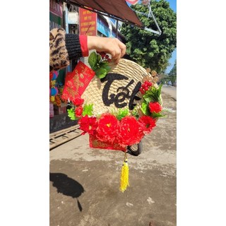 Quạt cọ trang trí tết 2024 chỉ 60k