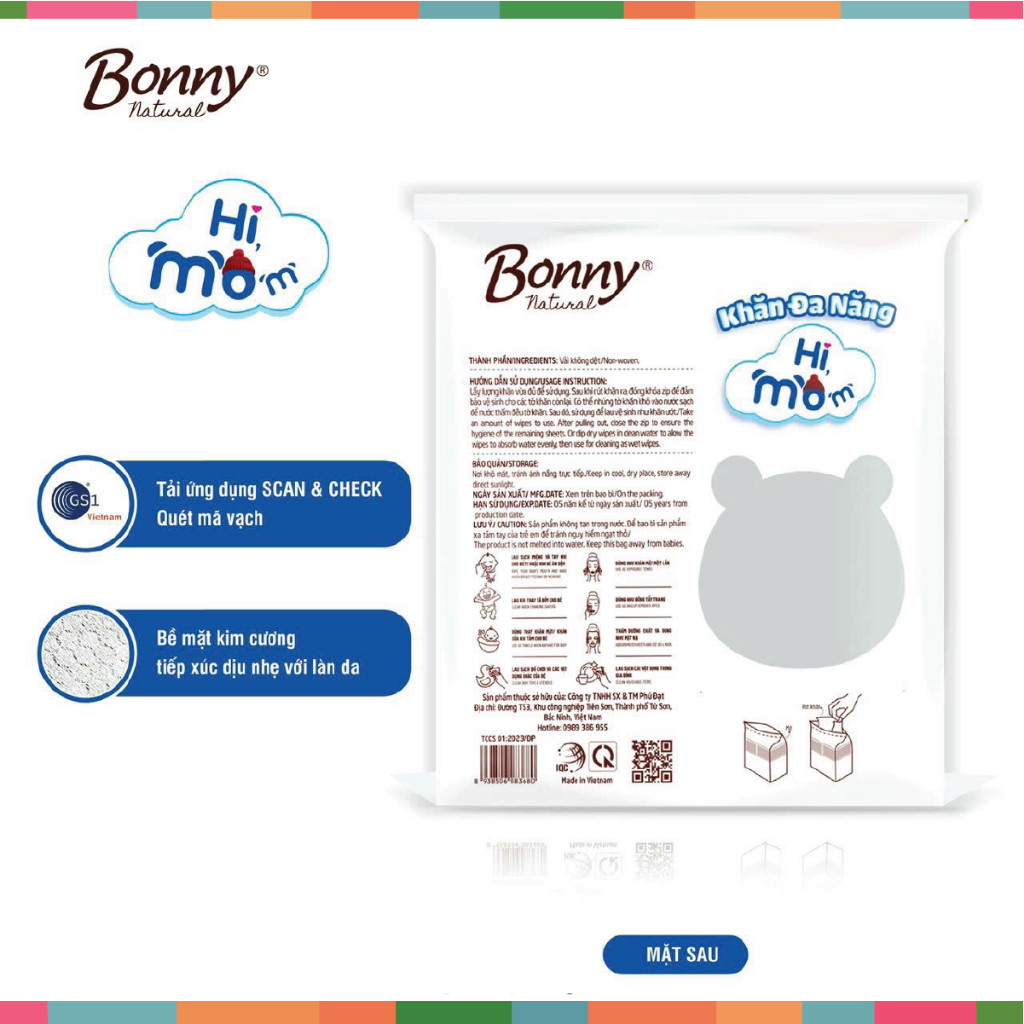 Khăn Vải Khô Đa Năng Cao Cấp HIMOM 300gr Cho Mẹ Và Bé  An Toàn  Mềm Mại Cho Bé Đậu Đậu Store