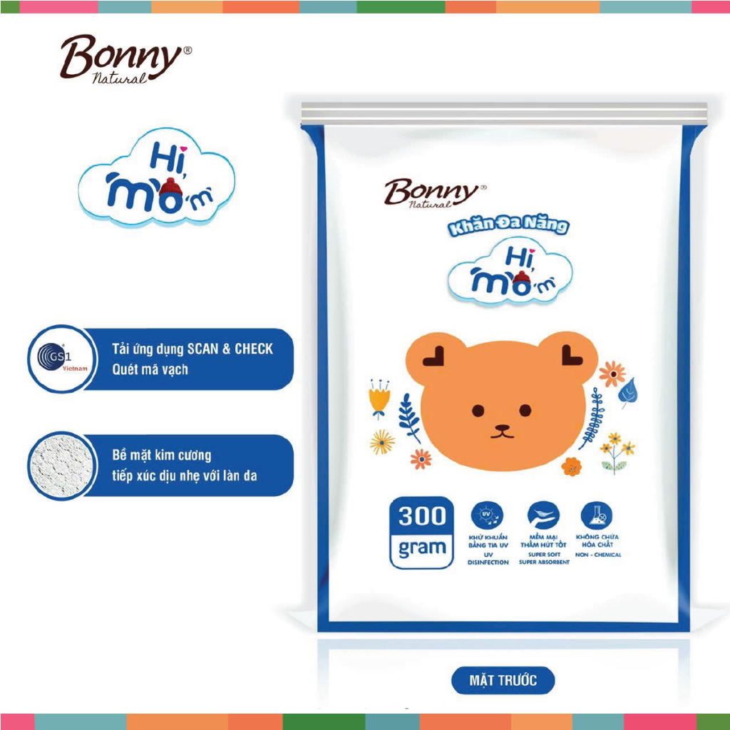 Khăn Vải Khô Đa Năng Cao Cấp HIMOM 300gr Cho Mẹ Và Bé  An Toàn  Mềm Mại Cho Bé Đậu Đậu Store