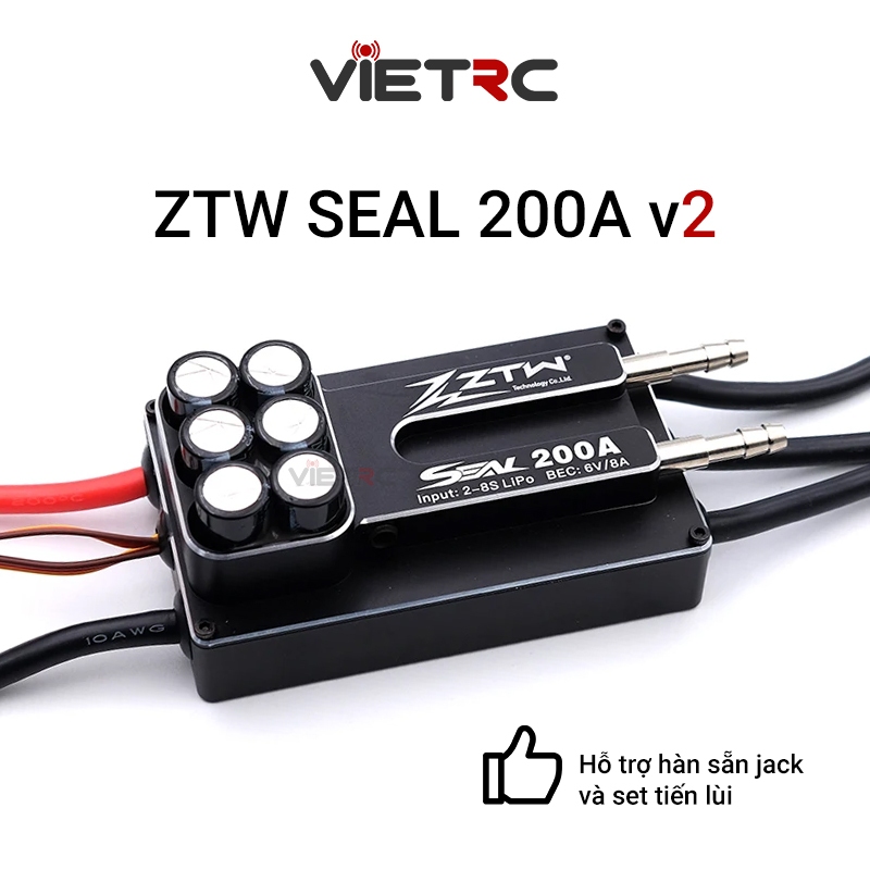 ESC ZTW SEAL 200A v2 SBEC 8A 8S ráp tàu/cano điều khiển từ xa | Shopee Việt  Nam