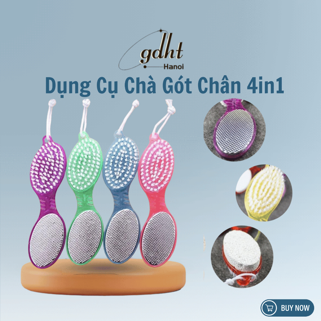 [COMBO 3] Chà Gót Chân Tẩy Tế Bào Chết 4in1 Đa Năng - Dụng Cụ Chà Gót Tẩy Da Chết Chăm Sóc Da Chân Cầm Tay 4 Mặt