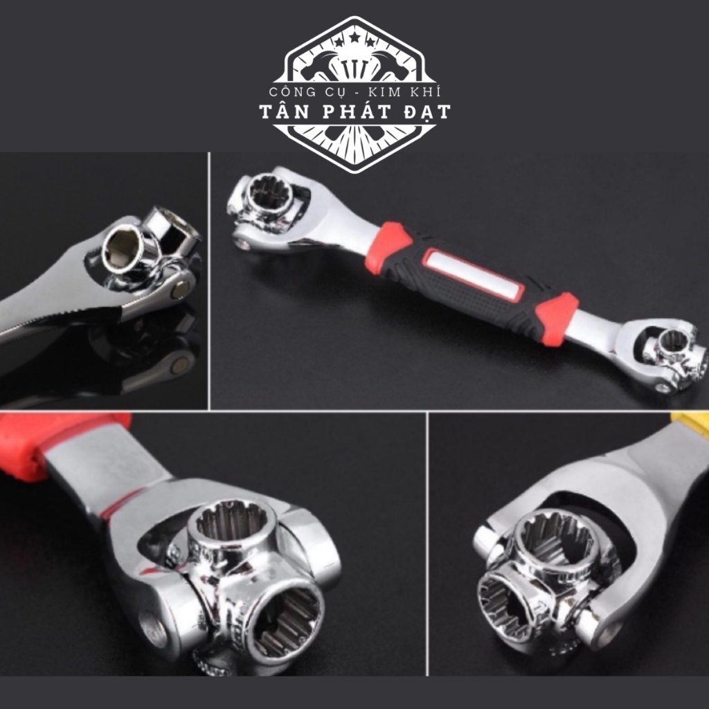 Cờ lê đa năng 8 đầu 8mm-19mm thép cao cấp, Tay khẩu siết mở ốc, Tay vặn ...