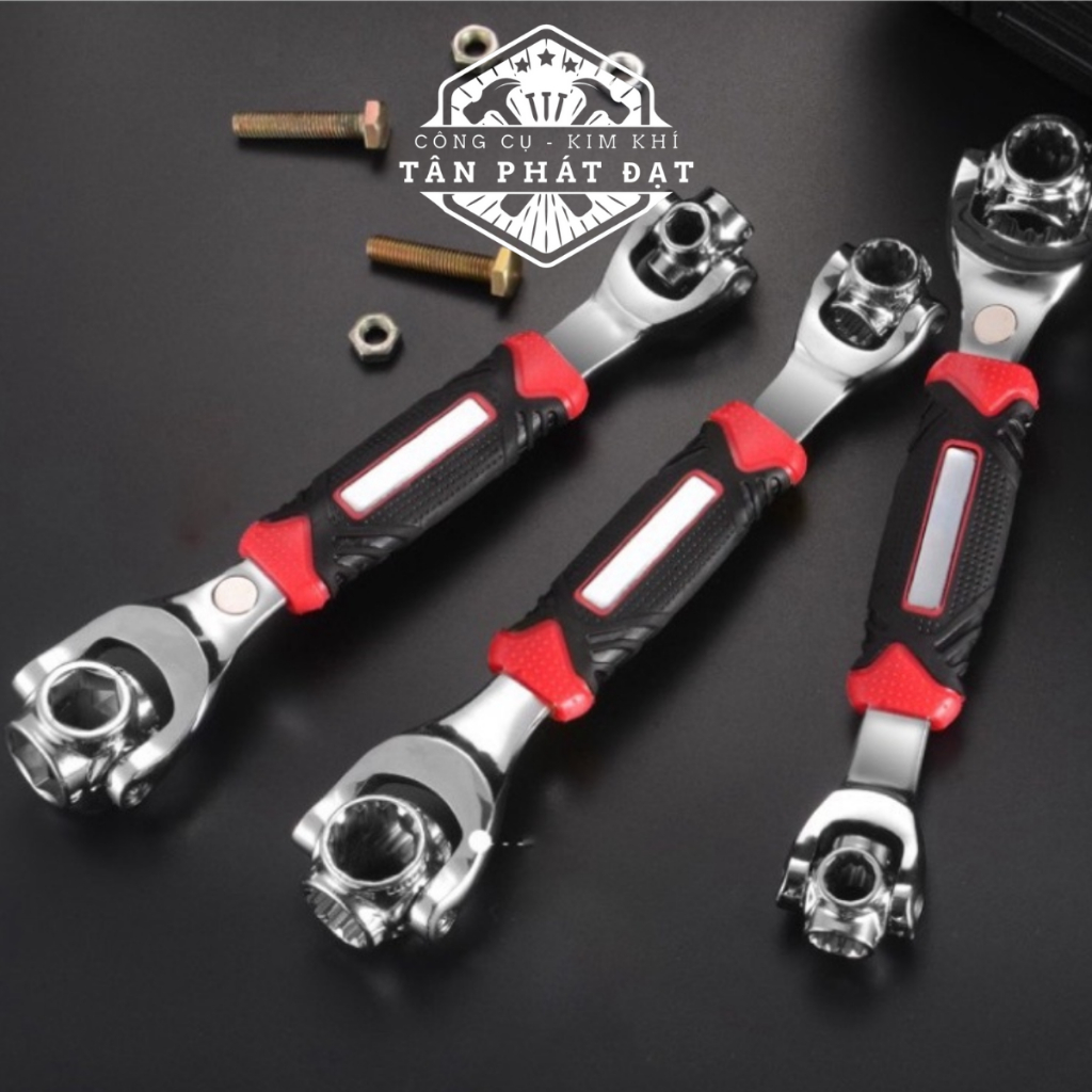 Cờ lê đa năng 8 đầu 8mm-19mm thép cao cấp, Tay khẩu siết mở ốc, Tay vặn ...