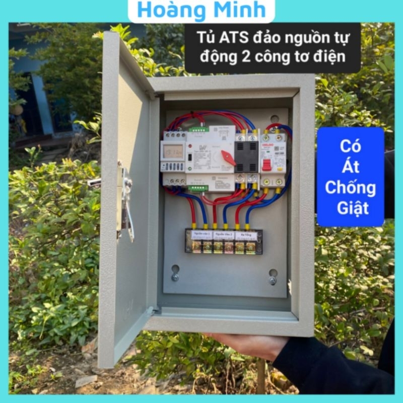 Tủ ATS đảo nguồn tự động chuyển 15 ngày 1 lần có át chống giật 63A ...