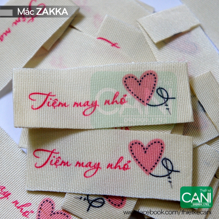 100c Mác cotton (MẪU RIÊNG) khổ nhỏ In theo yêu cầu / zakka CANI