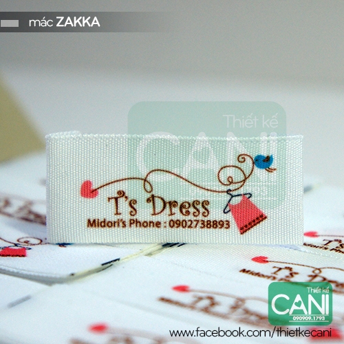 100c Mác cotton (MẪU RIÊNG) khổ nhỏ In theo yêu cầu / zakka CANI