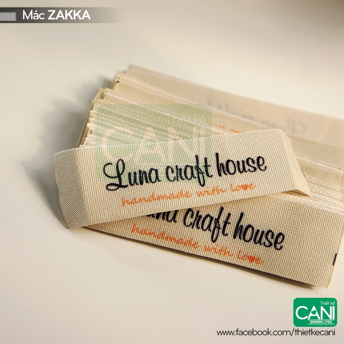 100c Mác cotton (MẪU RIÊNG) khổ nhỏ In theo yêu cầu / zakka CANI