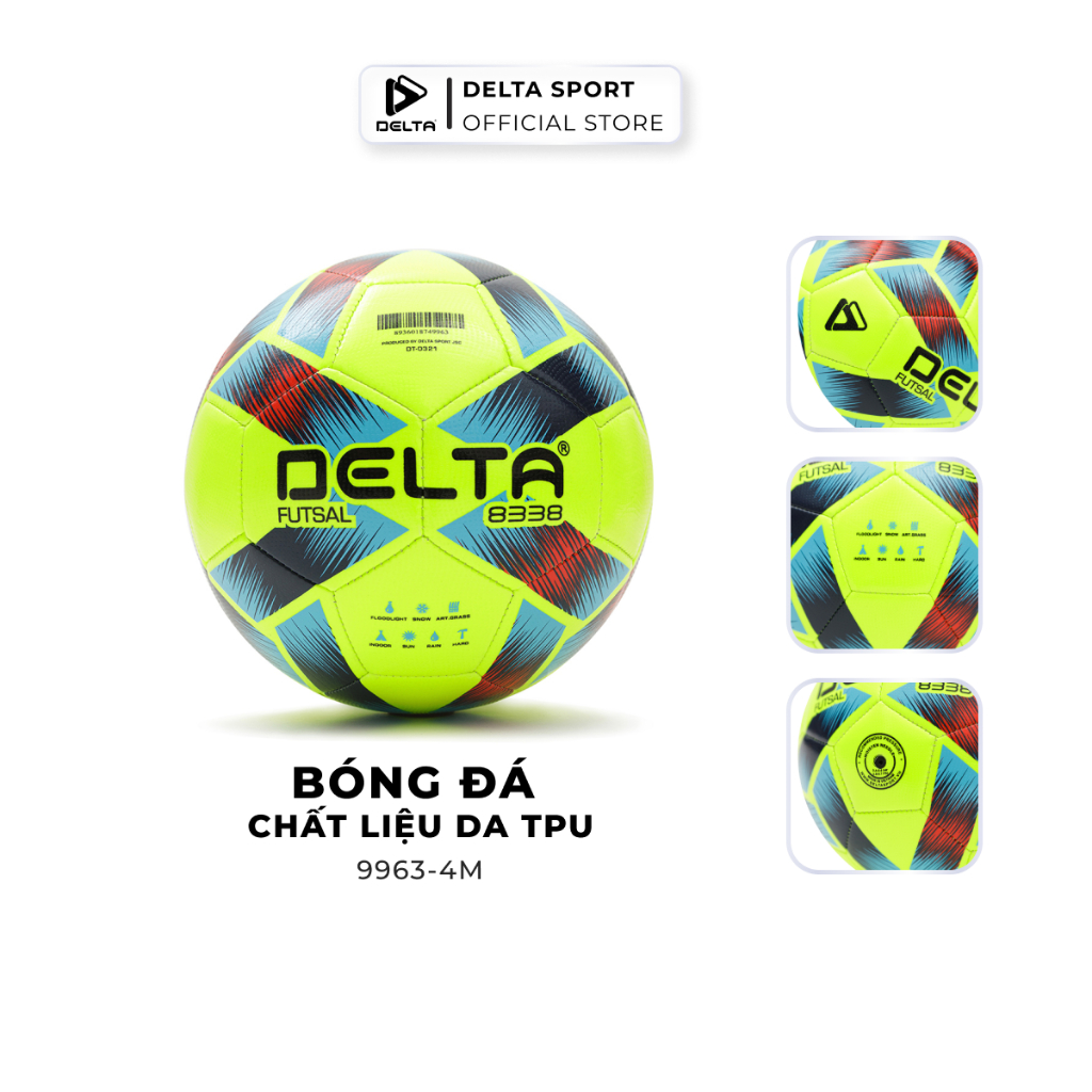 Ảnh Bóng Đá DELTA FUTSAL 4M Size 4 May Máy Da TPU Mềm Chơi Sân 5 Sân Cỏ Nhân Tạo, Trong Nhà DELTAFU01 3