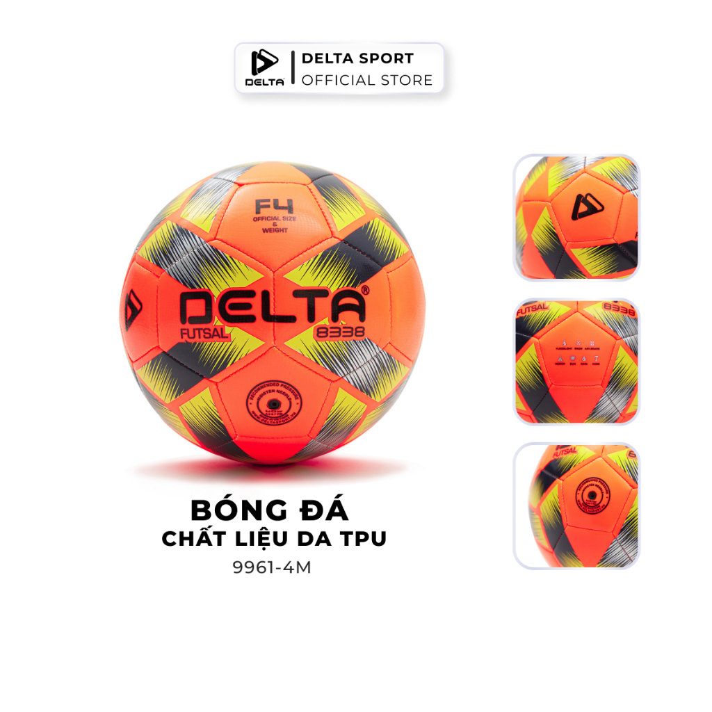 Ảnh Bóng Đá DELTA FUTSAL 4M Size 4 May Máy Da TPU Mềm Chơi Sân 5 Sân Cỏ Nhân Tạo, Trong Nhà DELTAFU01 4