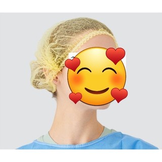 -Mũ trùm tóc màu xanh, trắng, đen dùng trong spa, nhà xưởng (100 cái/1 bịch)
