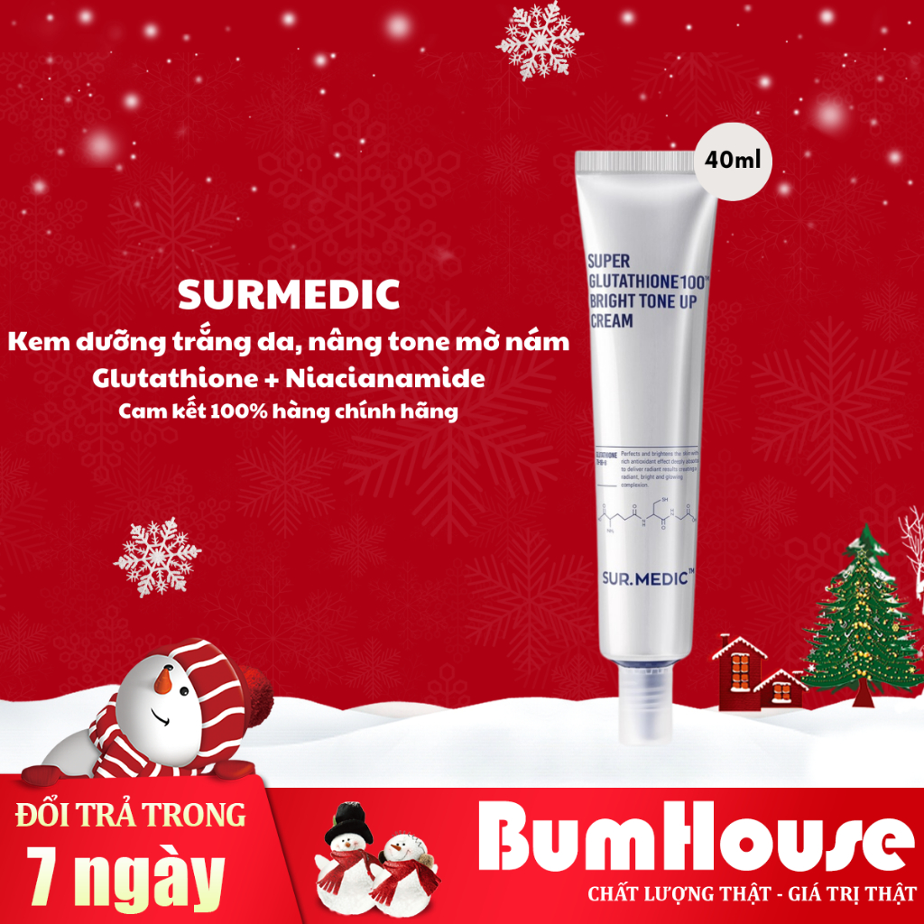 liposomal glutathione para que sirve en español Kem Dưỡng Nâng Tông Trắng Da SURMEDIC Super Glutathione 100 Bright Tone Up  Cream 40ml
