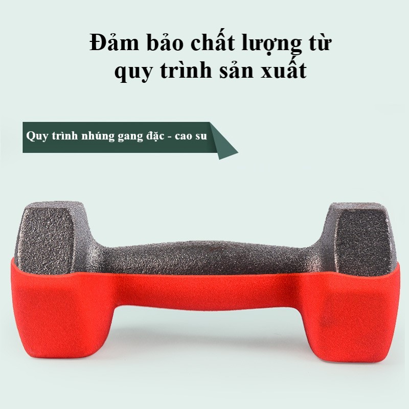Ảnh Tạ Tay Nữ Bảo Hành 12 Tháng Tạ Tay Tập Gym Chất Liệu Gang Nguyên Khối Bọc Cao Su Êm Ái Cleacco TTN Boro Sport ( 1 Cái ) 3