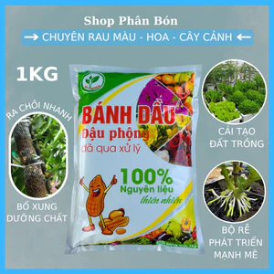 Phân Bón Hữu Cơ Bánh Dầu Đậu Phộng Đã Xử Lý 100% Từ Thiên Nhiên 1KG Trồng Rau, Cây Cảnh