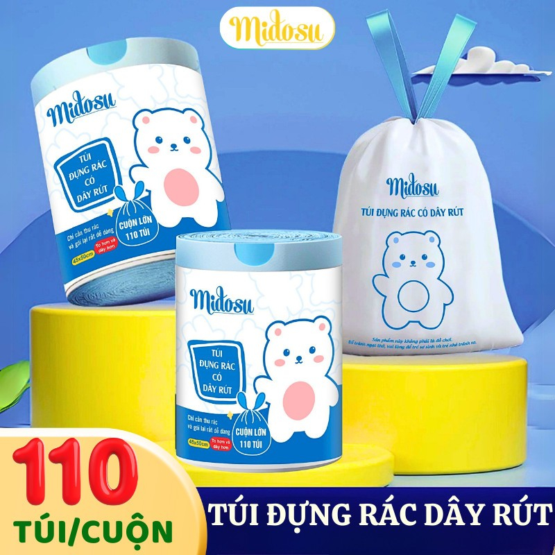 Túi Đựng Rác Midosu Tự Phân Hủy Sinh Học Có Dây Rút Siêu Dày Dai Chắc ...