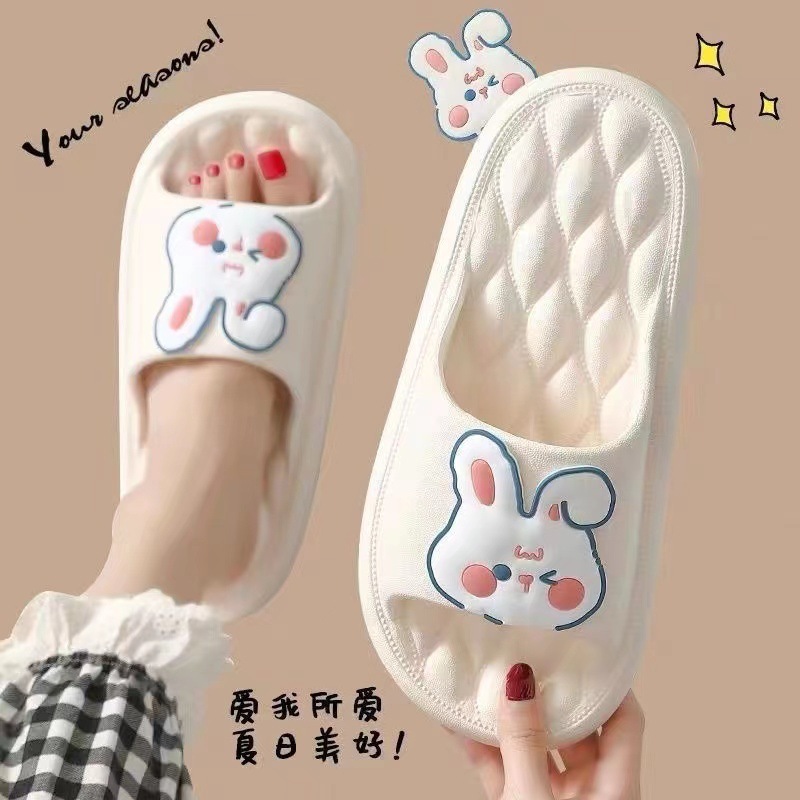 Dép nữ họa tiết cute, dép quai ngang ôm chân đi siêu êm chân