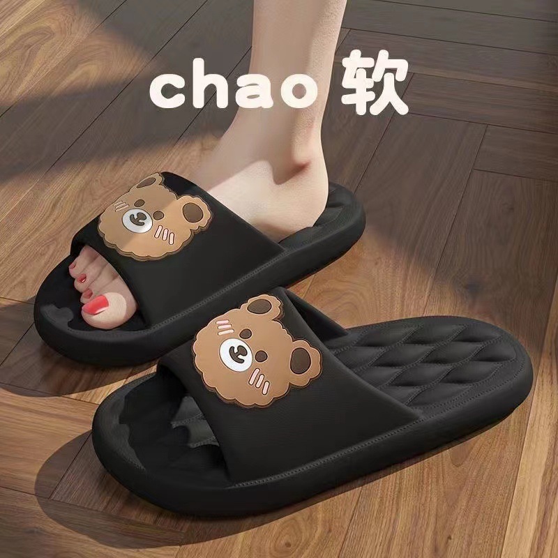 Dép nữ họa tiết cute, dép quai ngang ôm chân đi siêu êm chân