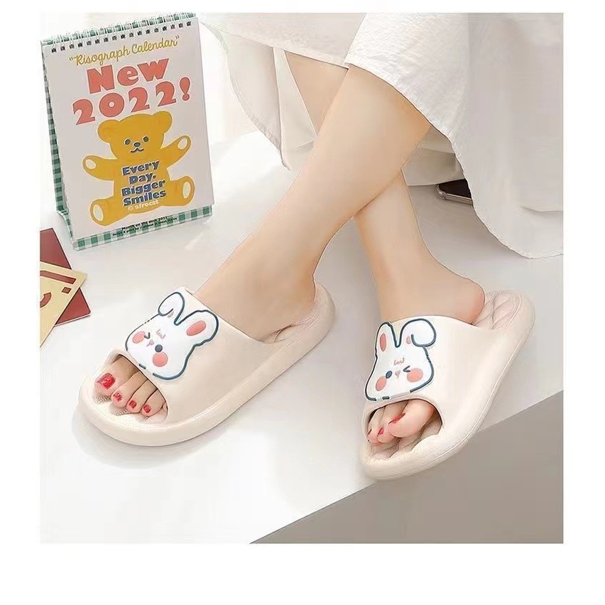 Dép nữ họa tiết cute, dép quai ngang ôm chân đi siêu êm chân