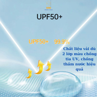 Ô Che Mưa, Vải Dù 2 Lớp Màu, Chống Tia UV, Chống Thấm Nước Màu Đen