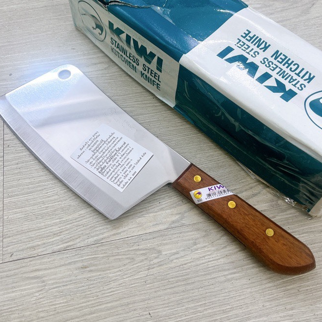 Dao Chặt Thái Lan chính hãng KIWI _ DAO CHẶT INOX KIWI 850 CÁN GỖ ...