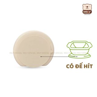Khay ăn dặm chính hãng Mily 3 ngăn silicon