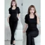 Đồ bộ thun cho mẹ u40 mặc nhà quần dài tay ngắn vải thun xốp set đồ mặc nhà U30 U40 cho mẹ - cn150