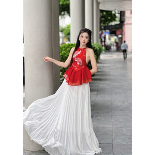 [Loại 1]-Chân váy voan chiffon dập ly siêu xinh [Lẻ chân váy]