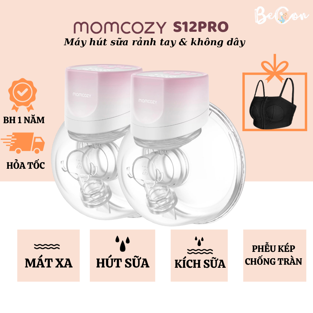 Máy Hút Sữa Không Dây BECON Momcozy S9 Pro Momcozy S12 Pro Momcozy M5 shop cam kết hàng chính