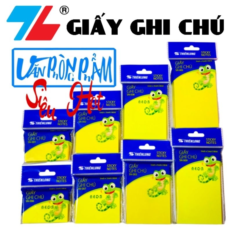 Giấy Ghi Chú - Giấy Notes Pastel Thiên Long - Nhiều Kích Thước | Shopee ...