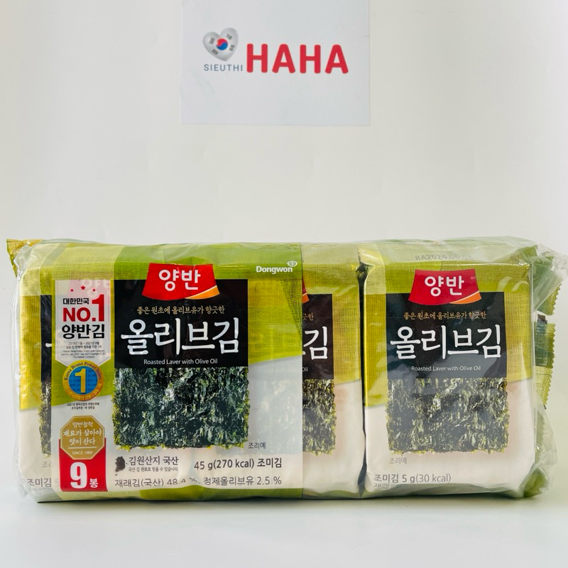 Rong biển ăn liền hàn quốc Dongwon Túi 9 gói | Shopee Việt Nam