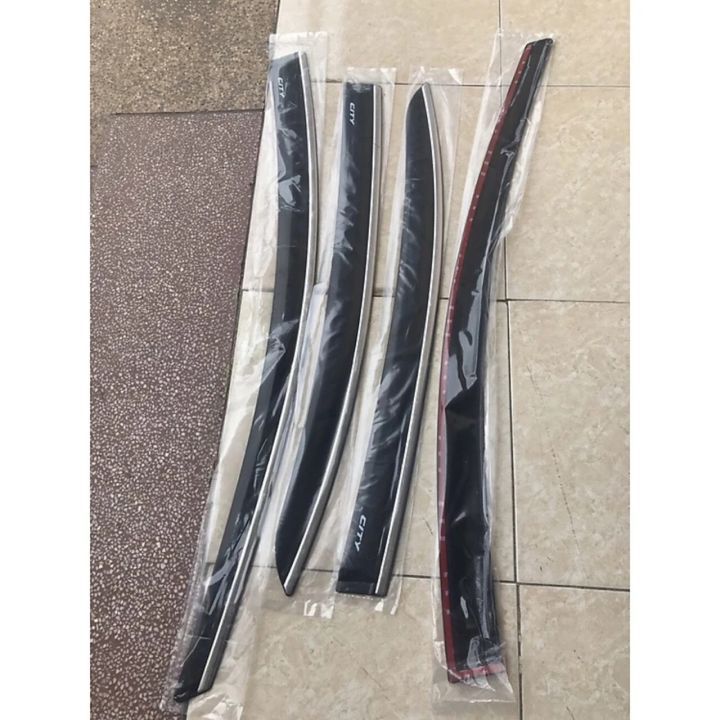Vè che mưa xe Honda City 2015-2024, Chất liệu NHỰA  ABS Chỉ INOX và Chỉ Mạ cao cấp